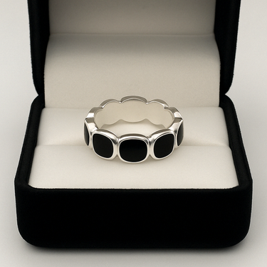 Ring Onyx Wheel Plata Ley 950